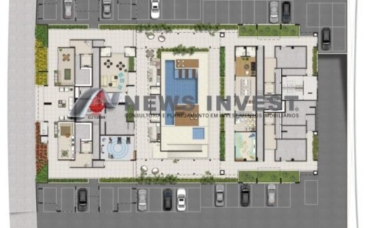 UP LIFE Residence Guara Il Apt. 03 Quartos 01 Vaga Nascente com 78m²